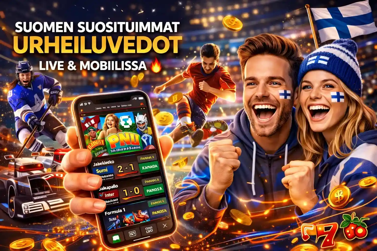Suomalaiset pelaajat seuraavat live-pelejä ja lyövät vetoa mobiilissa